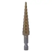 HSS Titanium-Coated Step Drill Set 4 shank 3-12mm cutting tool Reamer