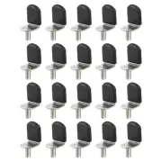 36 Pcs 1/5" L-Shelf Pins Bracket Peg, Metal Shelf Pegs Black Cover, Nickel Color