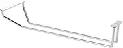 Beavorty Metal Wine Cup Rack 35cm Single Row Sleek Chrome Finish Glass Holder for Home Bar Restaurant