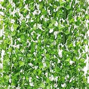 CQURE 24 Pack 168Ft Artificial Ivy Fake Vines,Ivy Garland Greenery Garland Fake Hanging Plants Vines Aesthetic Green Leaves for Bedroom Wedding Party Garden Wall Room Decor