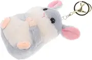 [INOOMP] Rabbit Hamster Plush Keychain Cute Fluffy Animal Pendant Creative Cartoon Design for Bags Purses Backpacks present for Friends Family Lobster