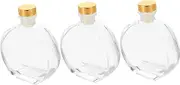 CHILDWEET 3pcs Glass Diffuser Bottles Empty Fragrance Bottles for Home Office Decor for Essential Oils Diffusion Room Random Color