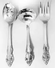 CHERBOURG by Oneida Deluxe 3 Piece Hostess Set NEW NEVER USED