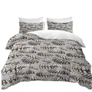 Brownish Feathers Quilt Cover