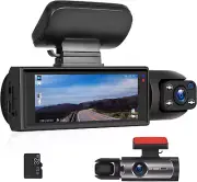 Dual Dash Cam 1080P Front and inside Dash Camera for Cars 2 Channel Dashcam, 3.1