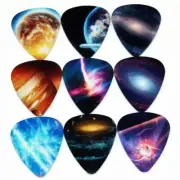 FIVE (5) CUSTOM, "PLANETS/ASTRONOMY" - MEDIUM GUITAR PICKS - FREE SHIPPING