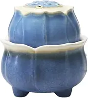 Tabletop Fountain Miniature Tabletop Fountain Ceramic Silent Desktop Fountain Circulating Flowing Water Ornaments Indoor，Outdoor Relieve Stress (Color : Blue-B)