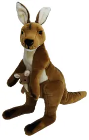 Mallee Kangaroo with Baby Joey Large Plush Soft Toy Elka Australia
