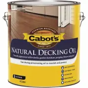 Cabot's 4L Natural Decking Oil Protects timbers against dirt and mould UV