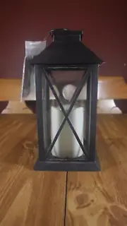 Alpine LED battery Powered Lantern w/ Remote & LED Candle