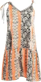 [jopida] Women's Mini Dress with Snake Print Dress