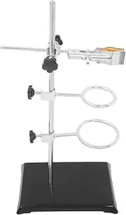 GARVALON Laboratory Flask Holder Metal Pole Support Base Heavy Duty Condenser Stand Lab Stand Laboratory Materials Lab Clamp Stand Test Tube Clamp Beaker Holder Clamp Chemistry Ring