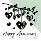 'Anniversary Greeting' Clear Decal Stickers (DC044369)