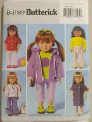 Butterick Sewing Pattern B4089 18" Doll Clothing Jacket Dress Capri Pants
