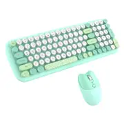 Catzon Wireless Keyboard and Mouse Combo 2.4G Wireless 3-Gear Adjustable DPI-Green
