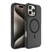 For iPhone 16 Pro Max Case, MagSafe Compatible Strong Armour Cover, Black