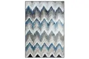 Monochrome Blue Grey Cream Floor Area Traditional Soft Rug Carpet