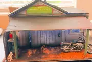1/12 Scratchbuilt Rustic Vintage Motorcycle Repair /Service Diorama