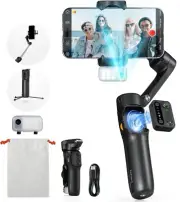 AI-Assisted iSteady V3 Gimbal Stabilizer with Tripod - Ideal for Travel Filming