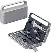 HOTO Tool Set, Hand Tool Set/Home Tool Kit, DIY Set Tool Household Hand Tool with Screwdriver Wrench Hammer Tape Plier Tool Box, Essential Mechanics Tools Kit for Everyday Home Repairs