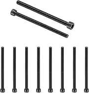uxcell 10 Pcs M6 x 90 mm Hex Socket Head Cap Screws Bolts, 12.9 Grade Carbon Steel Socket Drive Screws, Black Oxide, Full Threads
