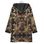 Baroque Cotton Canvas Hooded Jacket Gold Cloak Brocade Coat Gemstone Filigree