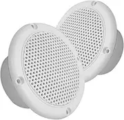 3 INCH Dual Cone Speaker/Grill - Polypropylene Woofer Cone 2.8 oz Magnet Sold AS A Pair (White)