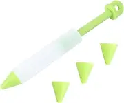 UTHCLO Silicone Piping Pen for Cake Decorating Nozzles Included for Writing Cupcakes Pastries for Fondant Sugar Paste Crafts Green Baking Tool