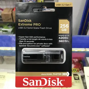 SanDisk Extreme PRO CZ880 256G 256GB USB3.2 高速隨身碟 固態隨身碟 SSD