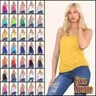 Ladies Strapless Summer Top Plain Side Ruched Vest T-Shirt Boobtube Bandeau Top