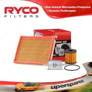 Ryco Oil Air Fuel Filter Service Kit for Peugeot 206 CC Cabriolet TU5JP4 01-07