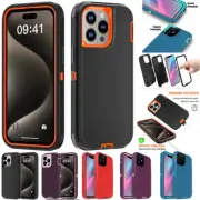 For iPhone 15 Pro Max 14 13 12 11 Case Heavy Duty Rugged Shockproof Hard Cover
