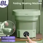 8L Clothes Washer Low Noise Mini Washing Machine for Newborn Rags Underwear Sock