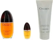 Calvin Klein Obsession 3 Piece Gift Set (3.4oz EDP Spray 5oz EDP Spray + 6.7oz Body Lotion)
