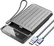ORICO 2.5'' Hard Drive Enclosure,USB C 3.2 Gen 2 to SATA 3.0 6Gbps HDD Enclosure