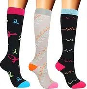 [Generic] Hose for Garter Belts Socks For Men And Women Colourful Support Socks For Sports Flight Running Travel Cycling Small Stockings Christmas
