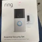 Ring - Essential Security Set with Battery Doorbell Plus and Indoor Cam - Sat...