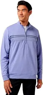[TRAVISMATHEW] Men's Moonlighter Quarter Zip, Heather Violet Storm