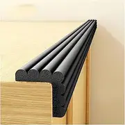 Foam Protection Edges，Edge Protector Strip， Proofing Edge Guards Padding Adhesive, Furniture Edge and Corner Bumper Guards, Fireplace Bumper Guard for Sharp Corners of Cabinets, Tables(Black,2m)