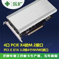 在飛比找Yahoo!奇摩拍賣優惠-樂擴 PCIE3.0 X16轉4個X4 NVME協議固態硬盤