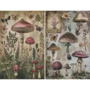 Mushroom Madness #1 | A4 Mulberry Rice Paper | Paper for Decoupage
