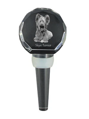 Skye Terrier thick wine stopper with a dog Art-Dog