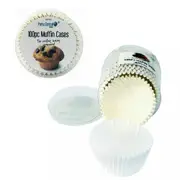 200PCS Cases Muffin Paper Liners Baking Cupcake Cake Solid Color White