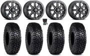 ITP Inertia Beadlock 15" Wheels Bk +40mm 30" Intersect Tires Can-Am Maverick X3