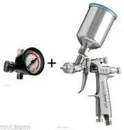 ANEST IWATA Air Regulator + LPH80 062G Mini Gravity Spray Gun with 150ml Cup NEW