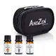 【 ANDZEN 】 精油10ml x 3瓶+精油包包(可裝8瓶)-天然草本 精油收納