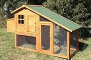 My Chicken Coop Deluxe Chicken Coop, Chicken, Weather Resistant, Secure, Portable, Easy to Clean, 190 x 60 x 113 cm, Wooden Brown