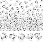 UPlama 600PCS Fake Crushed Ice Rocks, Acrylic Diamond Crystals Fake Diamonds Plastic Clear Ice Cubes Diamond Table Scatters Acrylic Gems for Vase Home Decoration Wedding Birthday(Pink) White