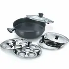 Prestige Multi Use Kadai Wok 280mm Glass Lid Fry Cook Steam Induction Gas 4.5ltr