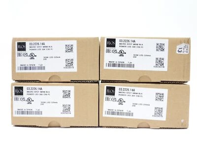(4) Flos 03.2226.14A Micro Spot MRM Black Power LED 30K C90 FL 1x3W LED 24V 225m